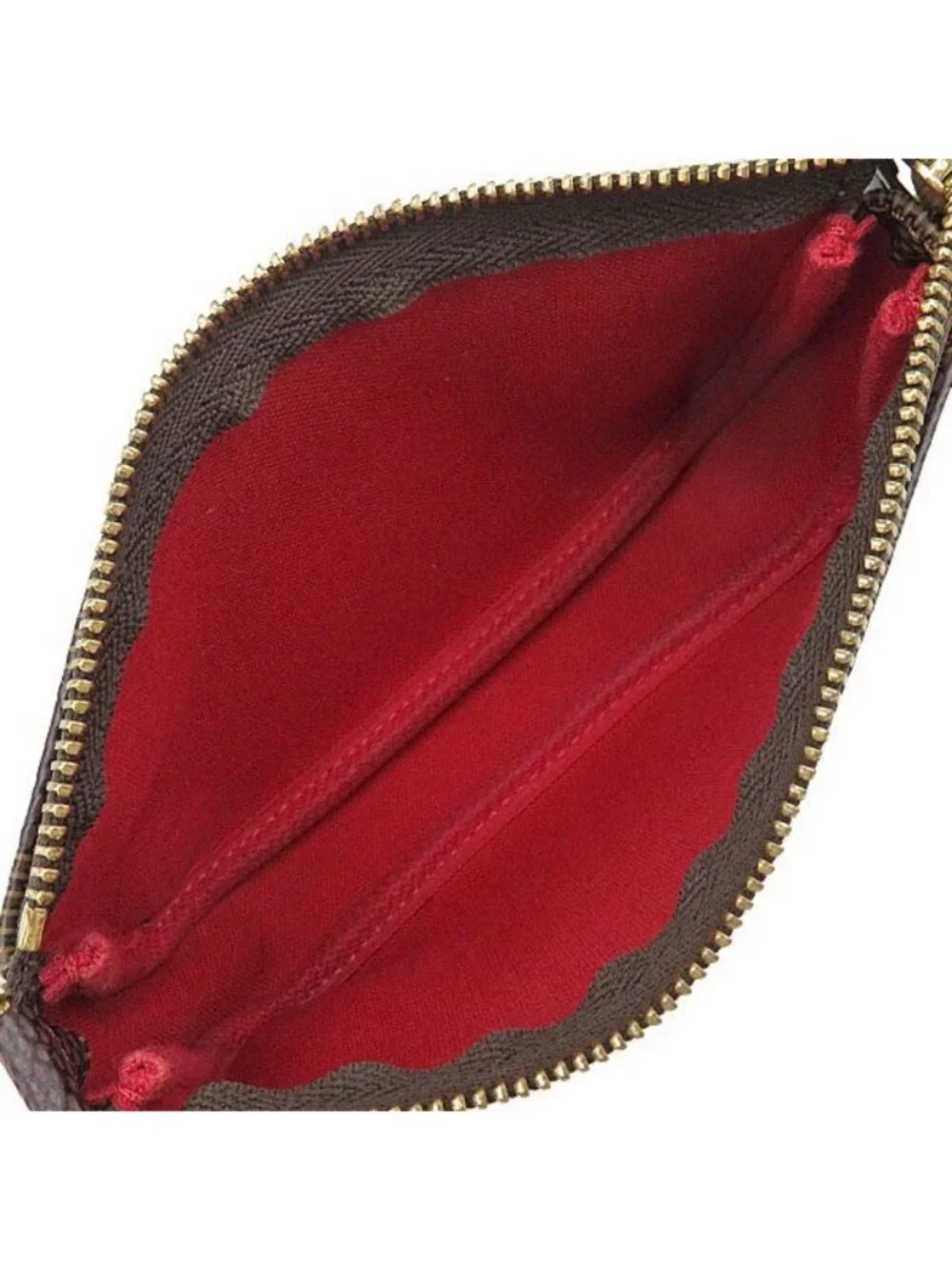 Louis Vuitton Pouch Mini Pochette Damier Canvas Ebene Brown